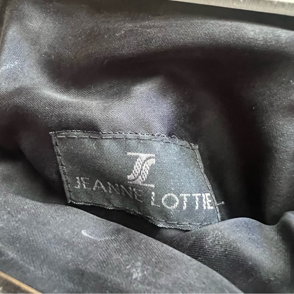 Vintage Jeanne Lottie Black Beaded Floral Clutch Bag - Picture 7 of 7